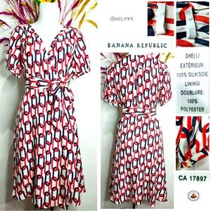 100% Silk Banana Republic wrap dress